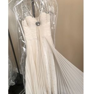 Simple beaded wedding dress